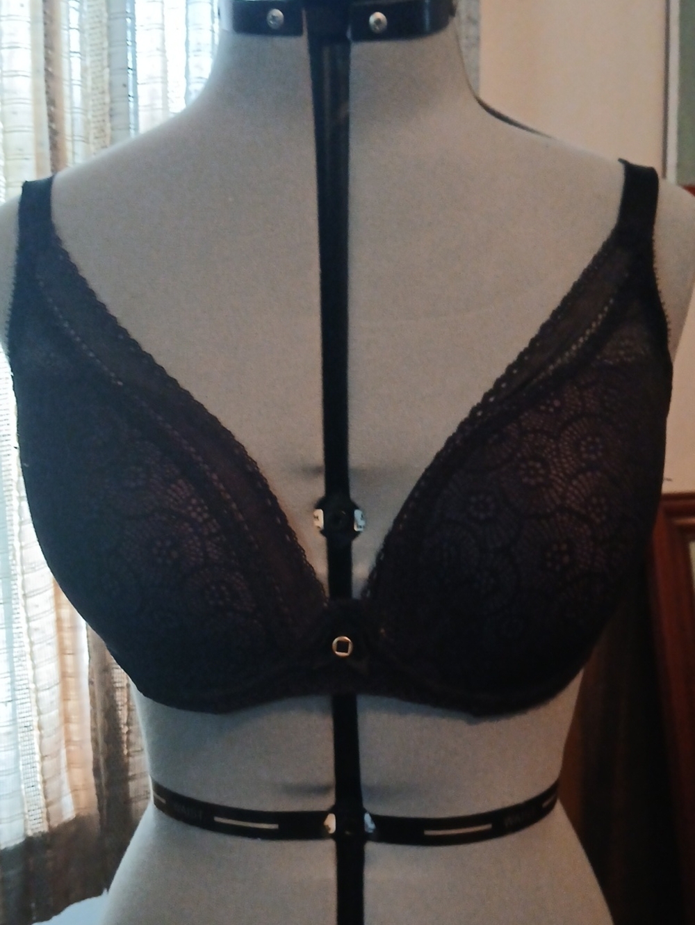 Chantelle Black Lace Plunge Bra